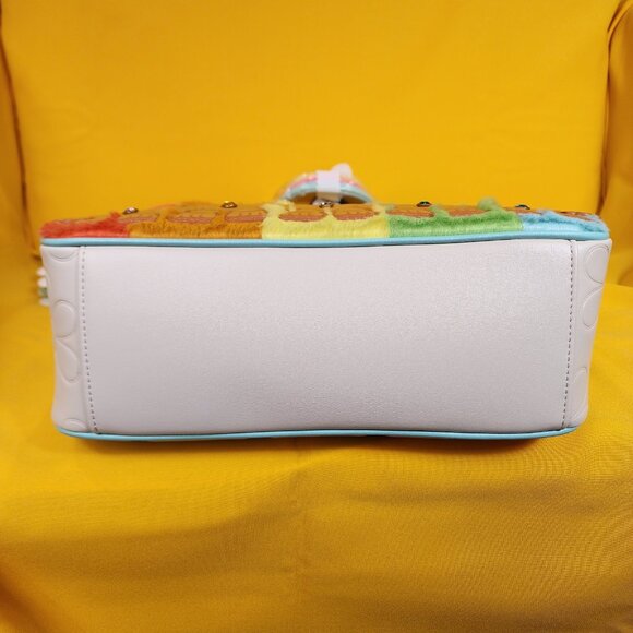 Loungefly X Good Luck Trolls Classic Trolls Plush Glitter Tote Crossbody Bag NEW - Picture 10 of 13